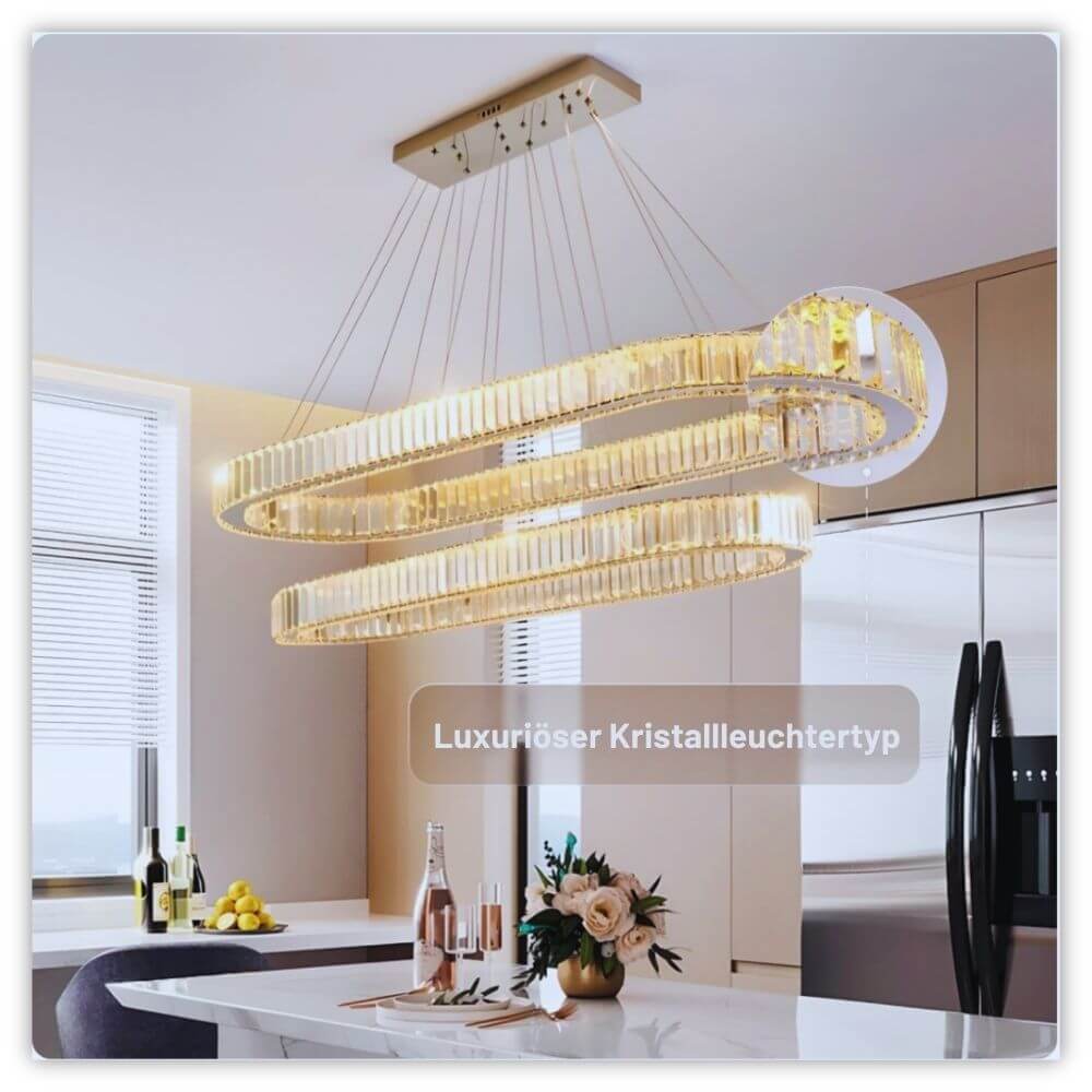 LumièreLux™ LED Crystal Ceiling Pendant - Dbestey