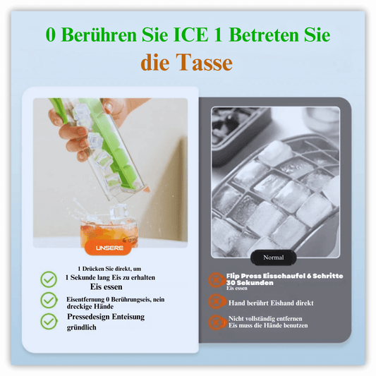 Eiszauber: Kreativer Eiswürfelbehälter mit Einhand-Entformung - Dbestey
