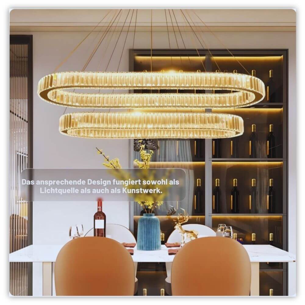 LumièreLux™ LED Crystal Ceiling Pendant - Dbestey