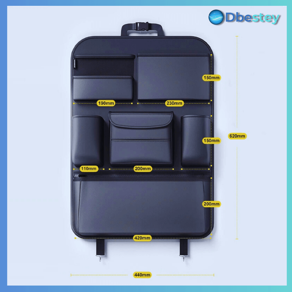 Seametal Premium Autositz-Organizer mit 7 Taschen aus PU-Leder - Dbestey