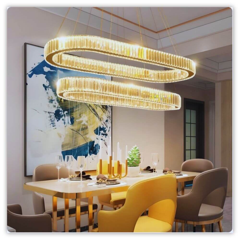 LumièreLux™ LED Crystal Ceiling Pendant - Dbestey