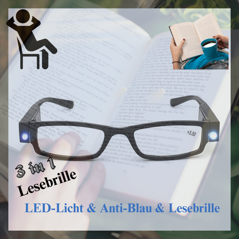 Hochwertige VisionPlus LED Lesebrille - Dbestey