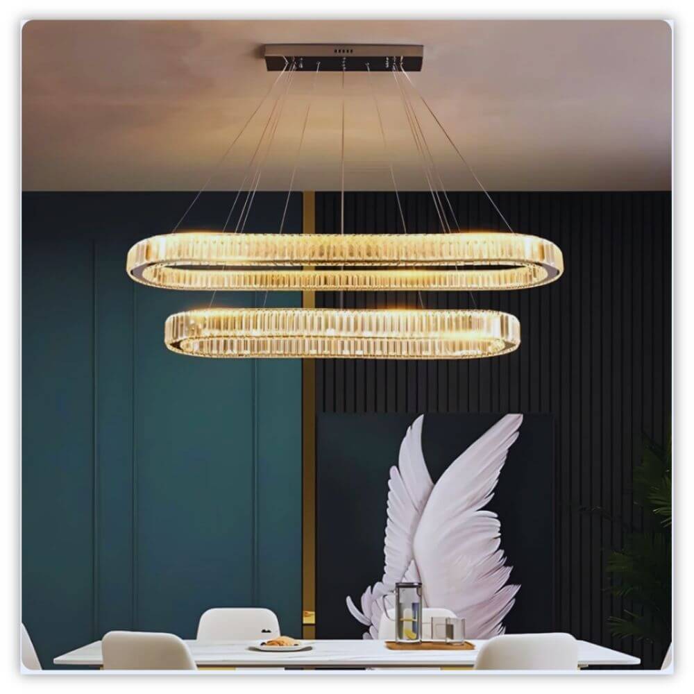 LumièreLux™ LED Crystal Ceiling Pendant - Dbestey