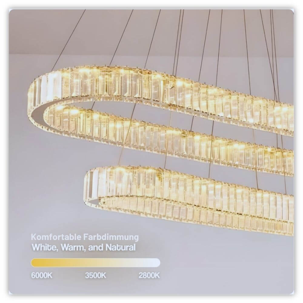 LumièreLux™ LED Crystal Ceiling Pendant - Dbestey