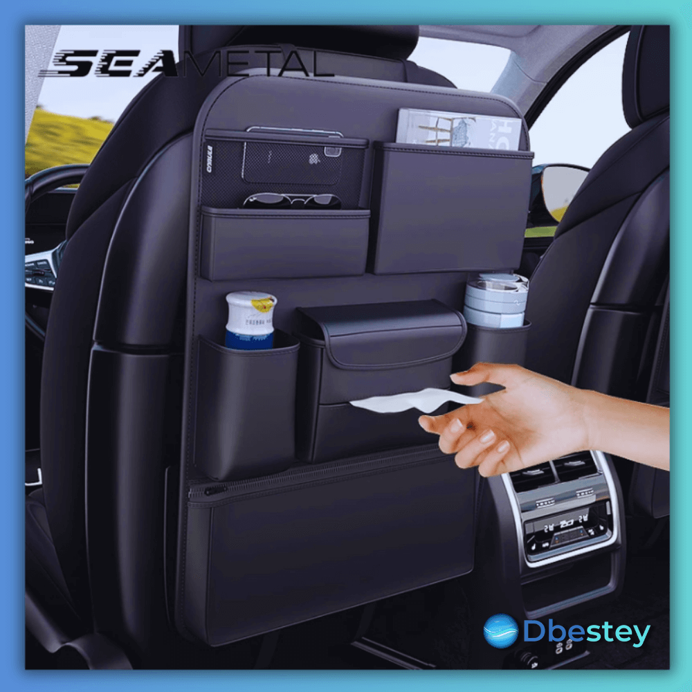 Seametal Premium Autositz-Organizer mit 7 Taschen aus PU-Leder - Dbestey