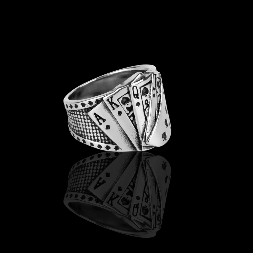 Flush Poker Biker Ring – Das ultimative Statement-Piece für Männer - Dbestey