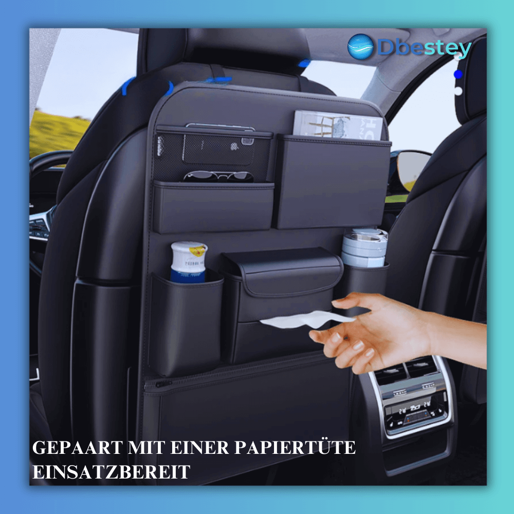 Seametal Premium Autositz-Organizer mit 7 Taschen aus PU-Leder - Dbestey