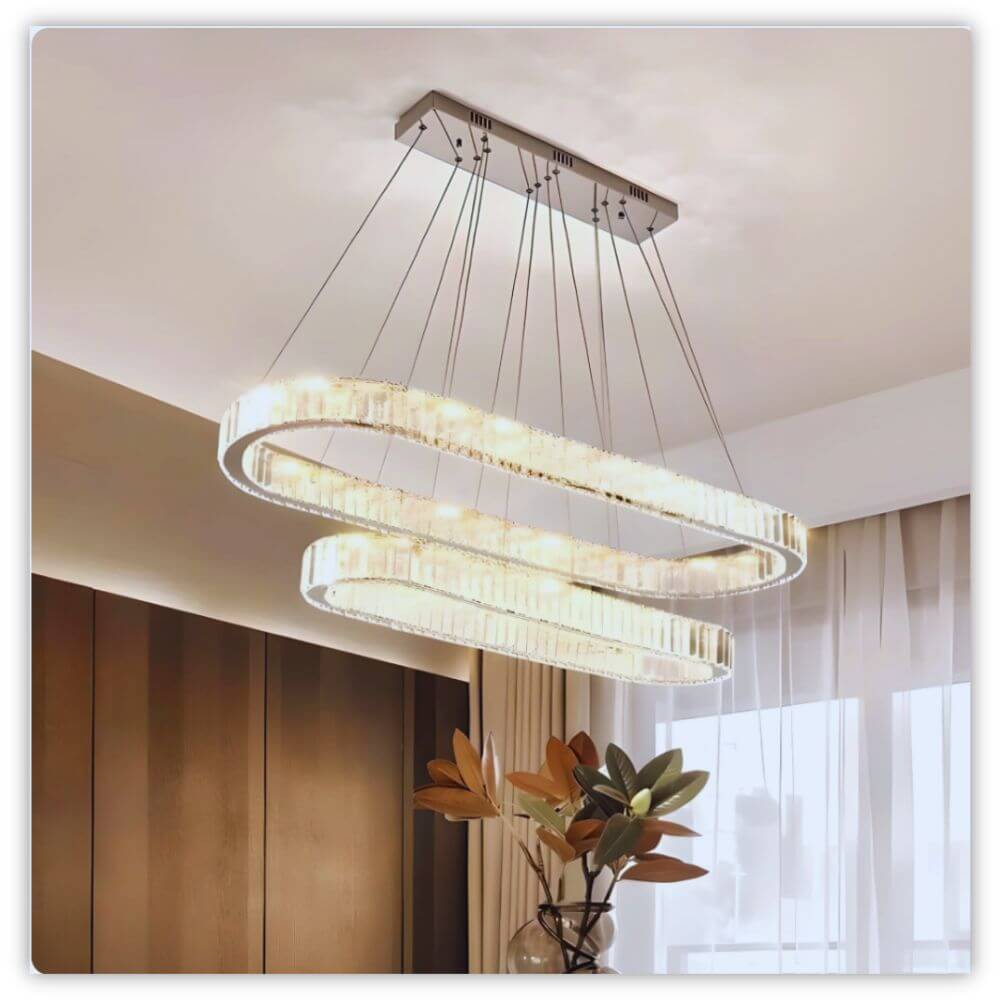 LumièreLux™ LED Crystal Ceiling Pendant - Dbestey