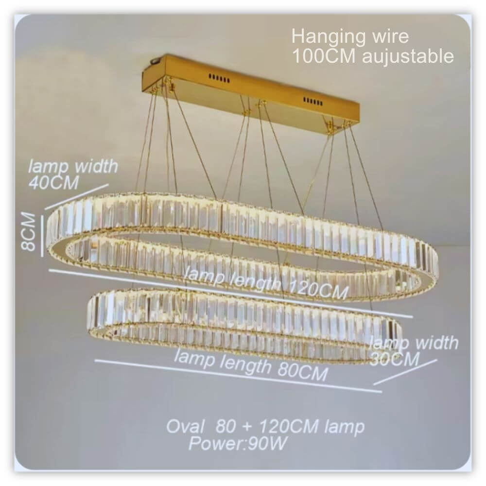 LumièreLux™ LED Crystal Ceiling Pendant - Dbestey