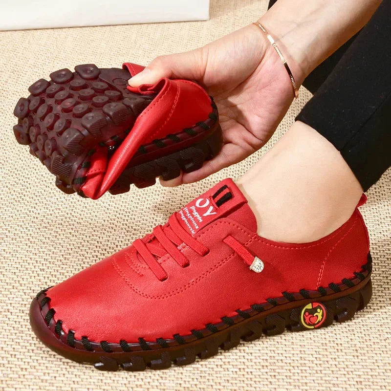 TrendStep Comfort Leder-Sneakers - Dbestey