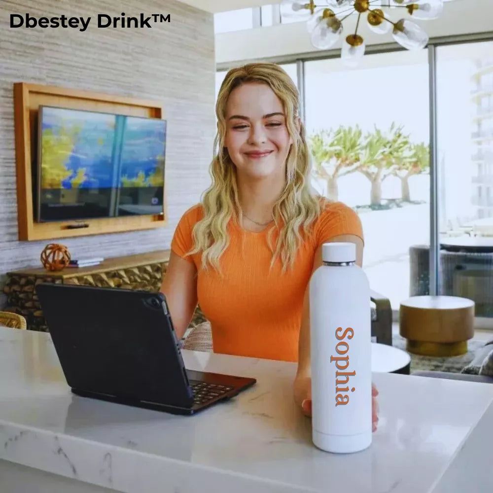 Dbestey Drink™ Edelstahl Trinkflasche mit Namen